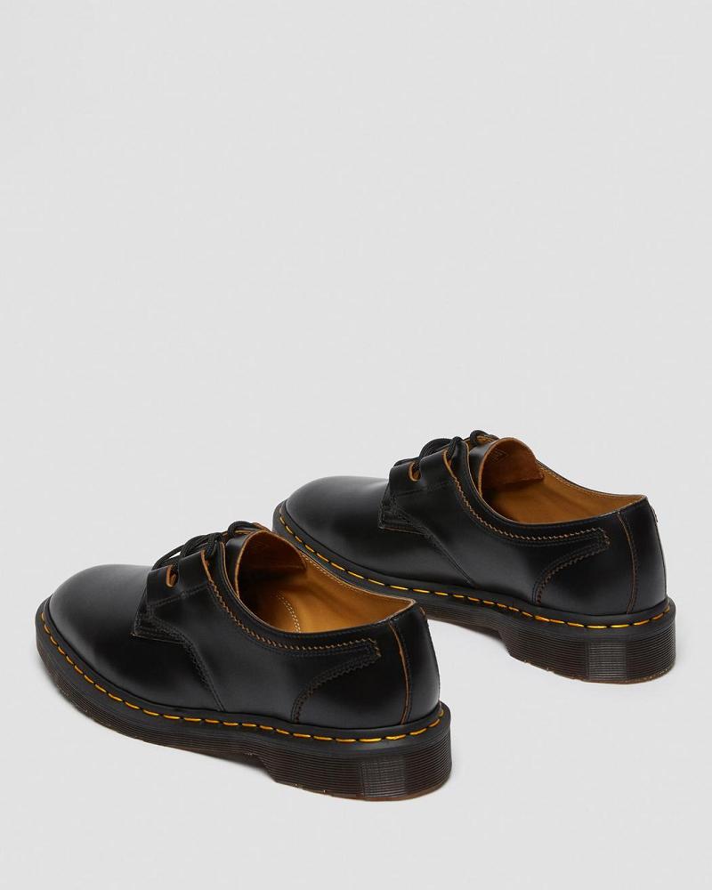 Women's Dr Martens 1461 Ghillie Leather Oxfords Shoes Black | AU 347RVD